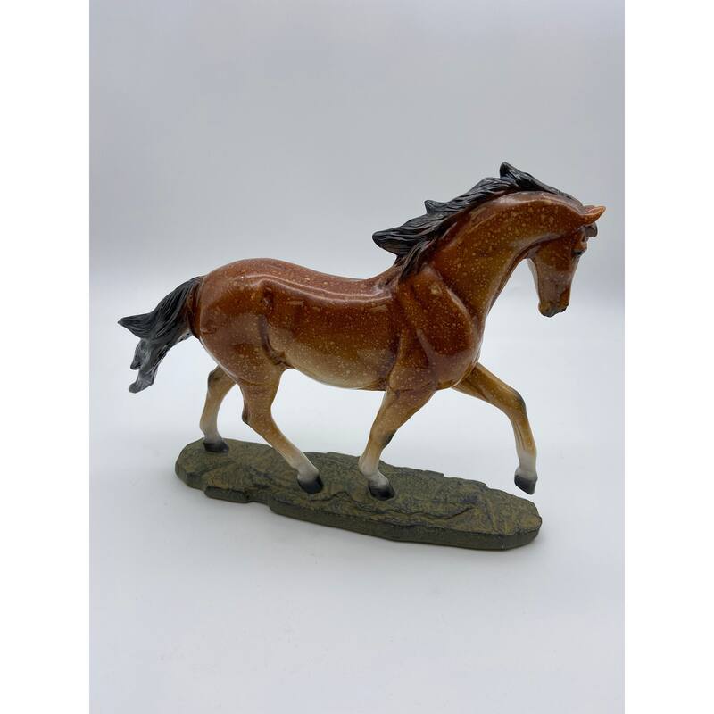Glazed 9" Glazed Horse in Motion Figurine