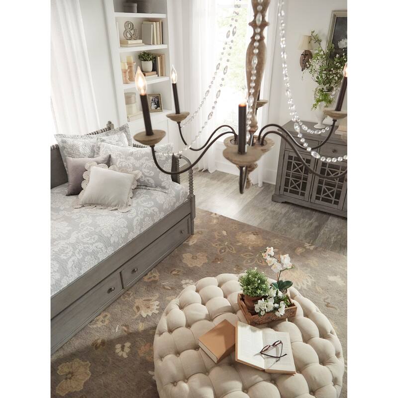 Dane Traditional Beaded Wood Daybed and Trundle by iNSPIRE Q Classic
