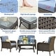 preview thumbnail 49 of 60, OVIOS 4-piece Water-Resistant Wicker Deep Seating Outdoor Sofa Set