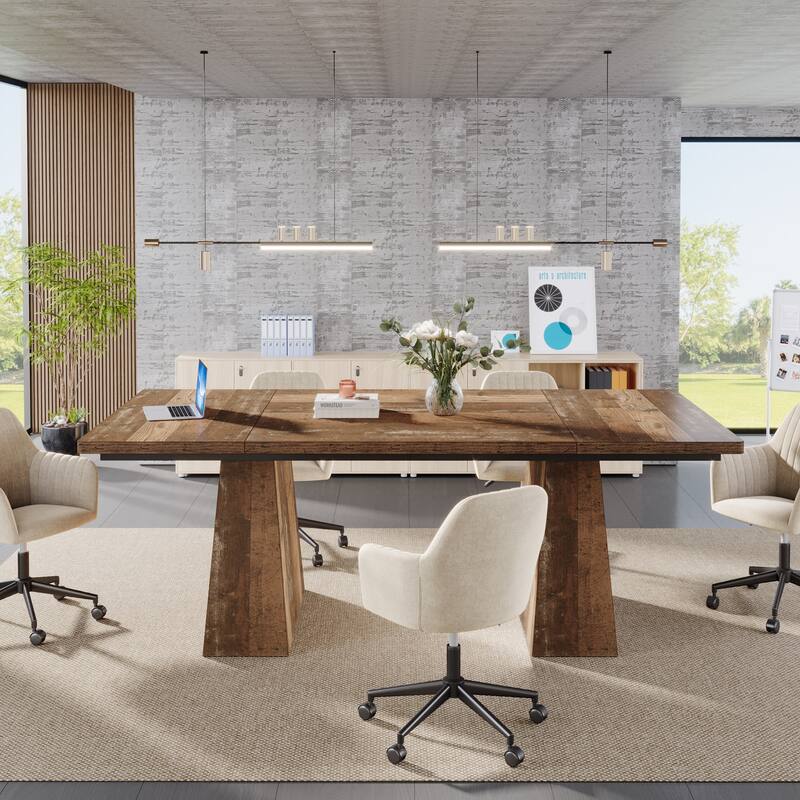 63-inch Rustic Wooden Dining Table for 4