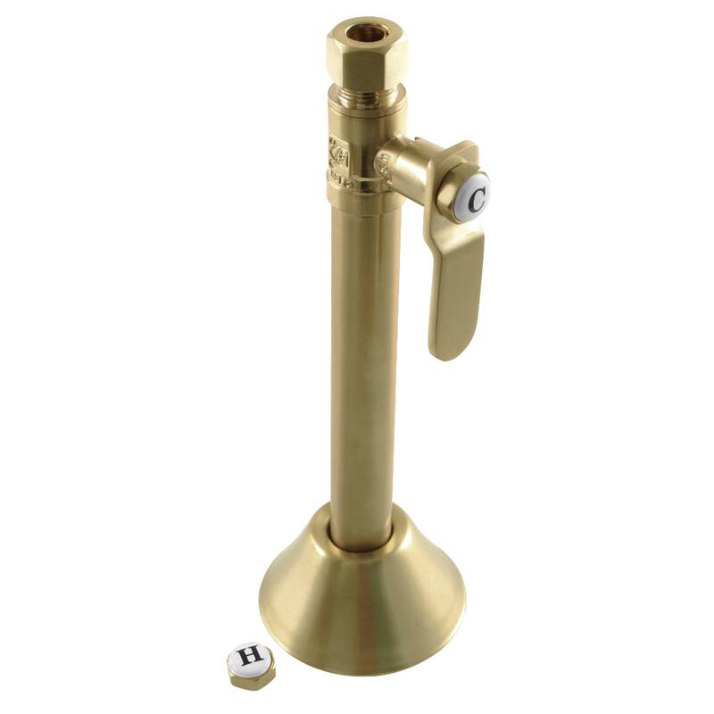 Kingston Brass CA8325 Whitaker 1/2" Sweat x 3/8" O.D. Comp Straight - Brushed Brass