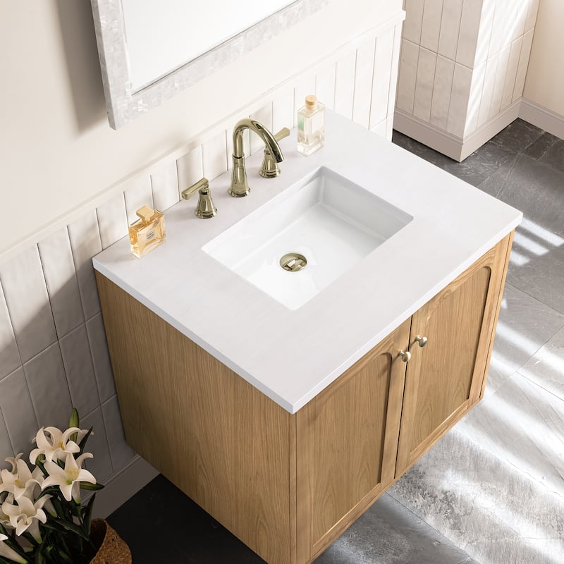 James Martin Vanities Laurent 30" Single Vanity, Light Natural Oak