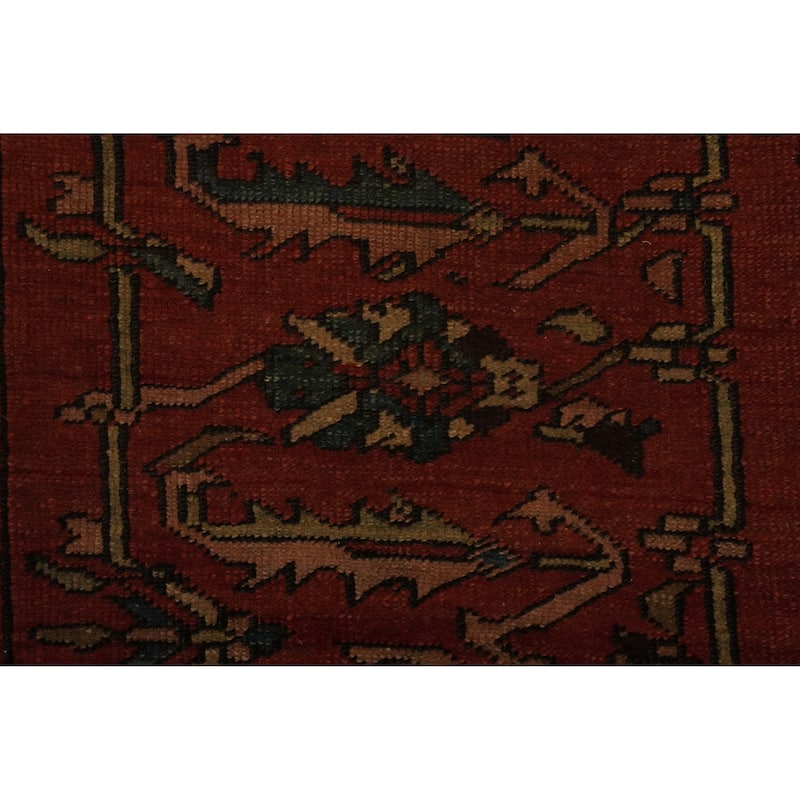 Hand Knotted Oriental 100% Wool Carpet Traditional Medallion Oranges & Rust Heriz (serapi) Area Rug - 15' 6'' X 9' 8''