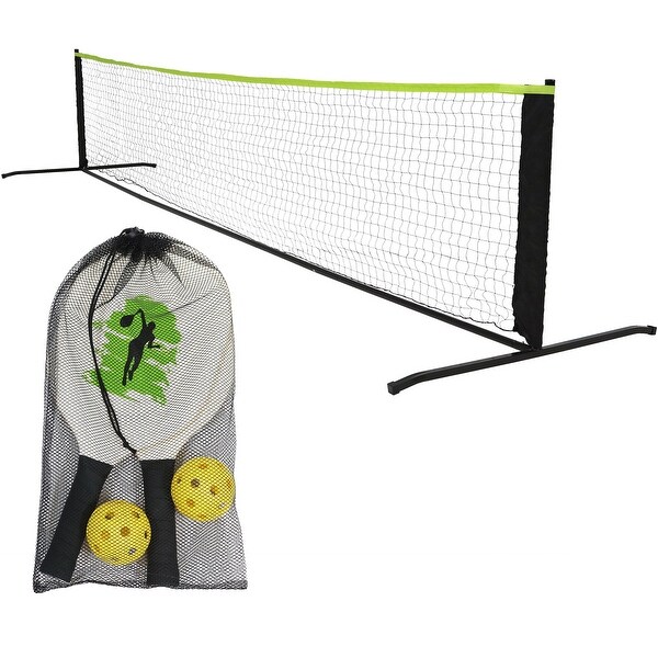 pickleball net and paddles