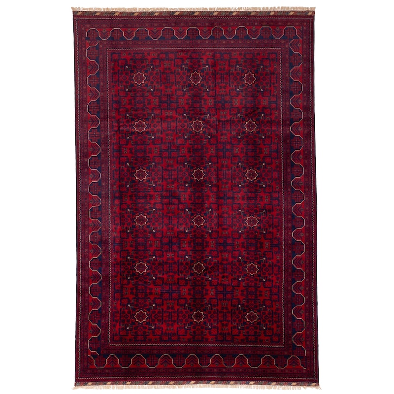 ECARPETGALLERY Hand-knotted Finest Khal Mohammadi Red Wool Rug - 6'7 x 10'0