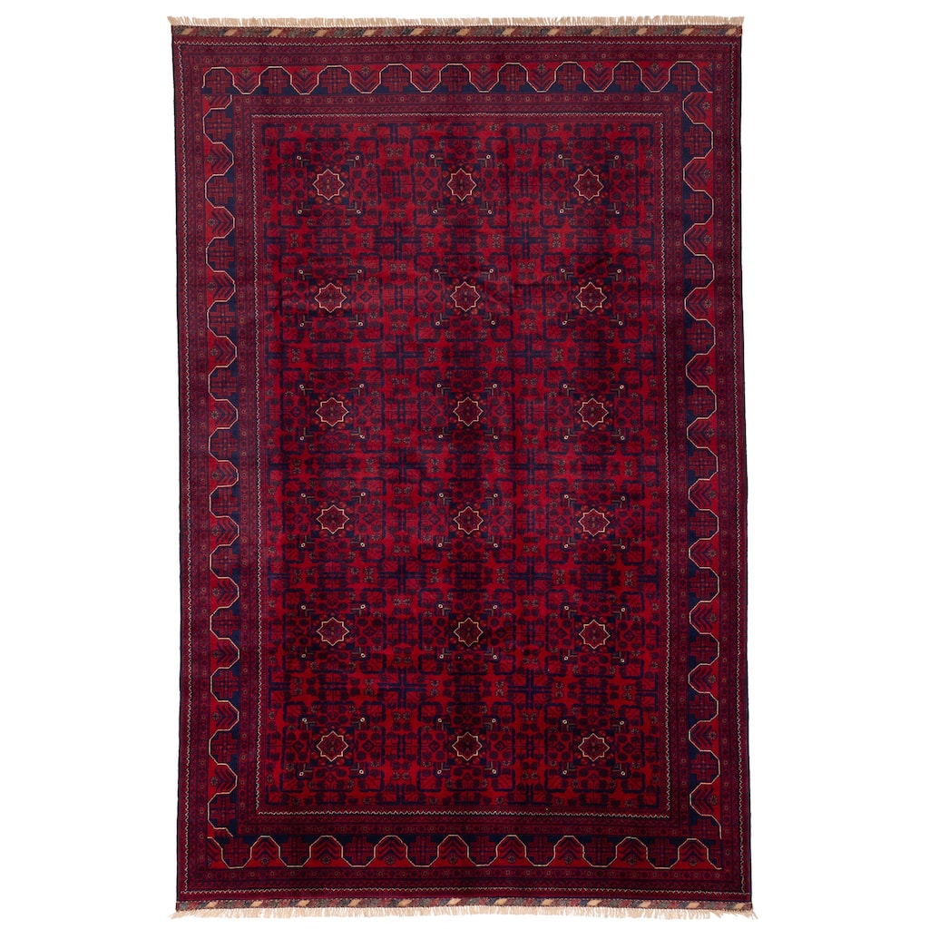 ECARPETGALLERY Hand-knotted Finest Khal Mohammadi Red Wool Rug - 6'7 x 10'0