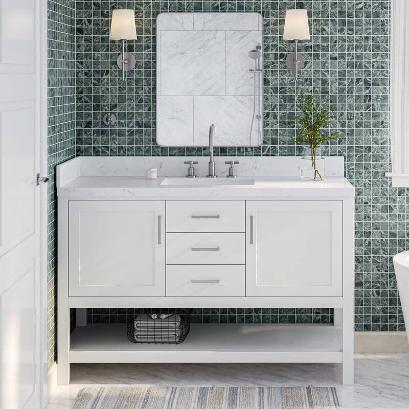 Ariel R054SCQRVO Bayhill 54" Free Standing Single Basin Vanity Set