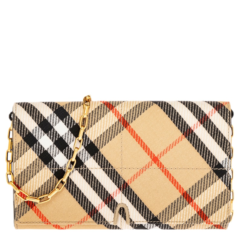 Burberry Snip Wallet on Chain Bag - Sand Check