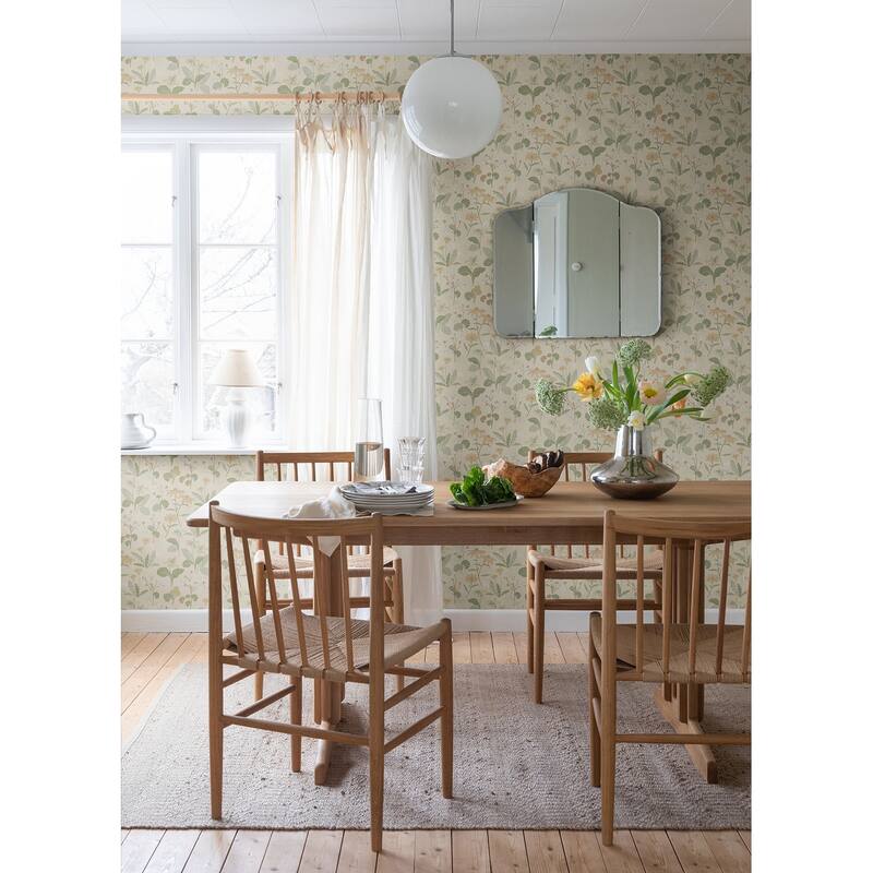 A-Street Prints Magdalena Light Yellow Dandelion Wallpaper