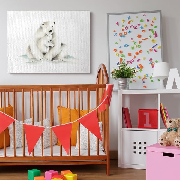 slide 2 of 13, Stupell Cute Cartoon Baby Polar Bear Family Zoo Animal Painting,16x20, Proudly Made in USA - Multi-Color