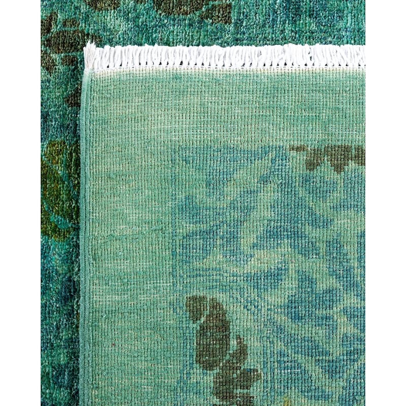 Contemporary Overdyed Wool Hand Knotted Area Rug - 6' 2" x 9' 0"