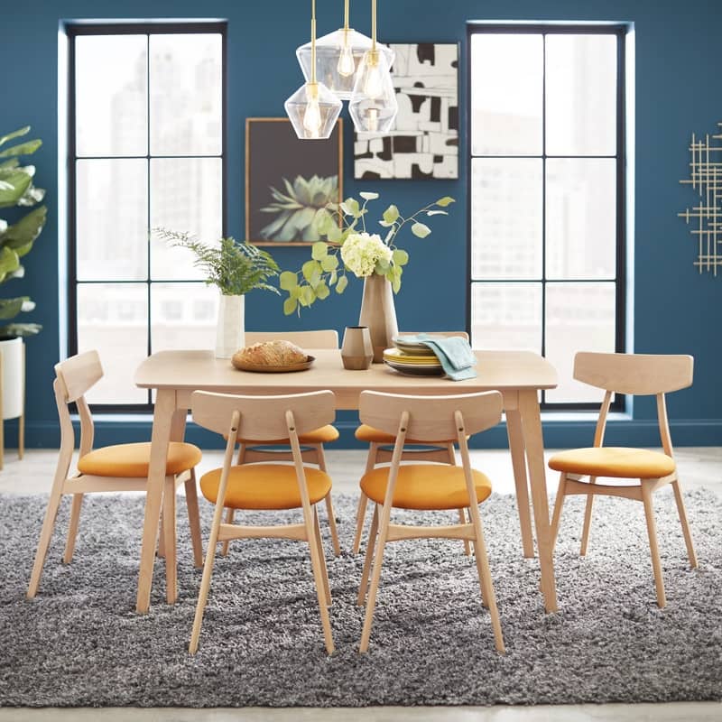 Simple Living Cadiz 7-piece Dining Set - Orange/Beech