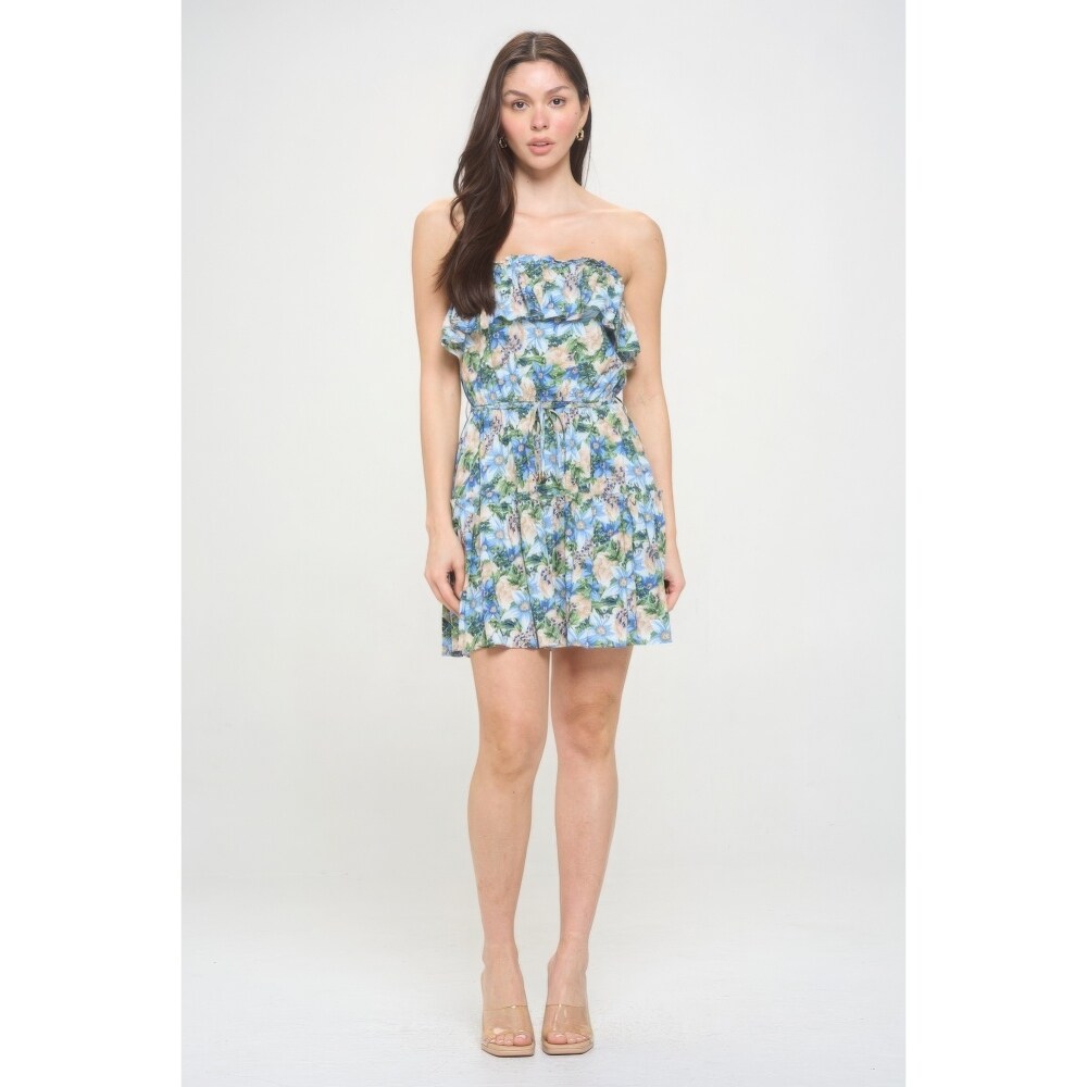 strapless summer dress mini Sounds Like Fun Strapless Mini Dress in Maroon Maroon / S