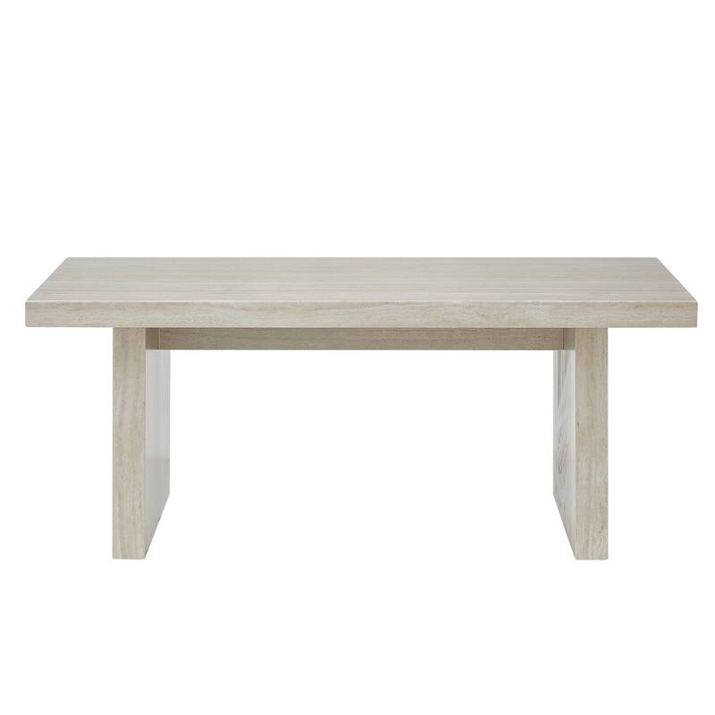 Roundhill Furniture Cavira Modern Faux Marble Living Room Coffee Table