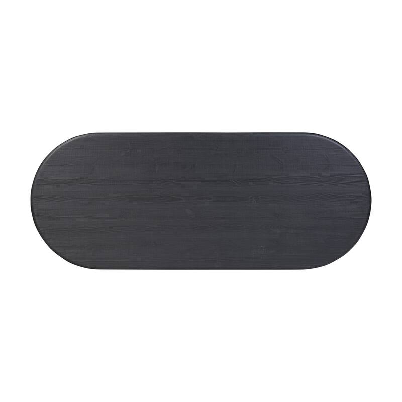 Caine Dining Table 87"-Black Pine - 86.5W x 35.5D x 30H