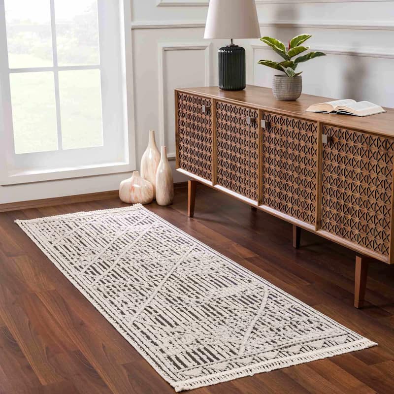 Hauteloom Munich Modern Farmhouse Bohemian Neutral Area Rug