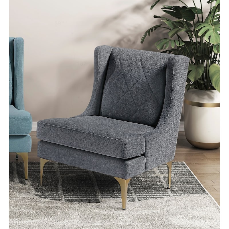 Luxurious Wingback Accent Chair with Exceptional Comfort and Stylish Design - Dark Gray