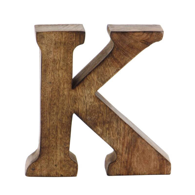 Mango Wood Decorative Sign - Set of 6 Brown - Roche River Decor