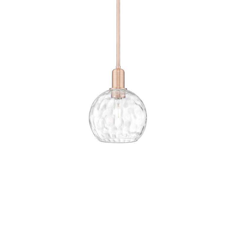 Innovations Lighting 716-1S-11-8 Athens Water Glass Pendant Athens - Antique Copper / Clear Water Glass