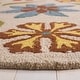 preview thumbnail 22 of 52, SAFAVIEH Handmade Blossom Aggie Modern Floral Wool Rug 4' Round - Beige/Multi - Round