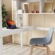 preview thumbnail 18 of 22, Elegant Twin Loft Bed with built-in desk and bookcase of three compartments, Guardrails and Ladder, Maximized Space