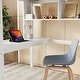 preview thumbnail 5 of 11, White Twin Size Wood Loft Bed with Desk and Shelves