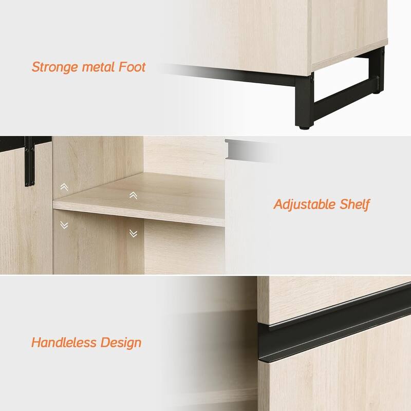 WAMPAT Modern TV Stand for TVs up to 100 inch, 3 in 1 TV Console with Adjustable Shelves and 3 Drawers for Living Room,Bedroom