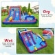 preview thumbnail 4 of 8, Costway Giant Inflatable Water Slide Park with Double Slides & 3 Water - Multi-color - See Details
