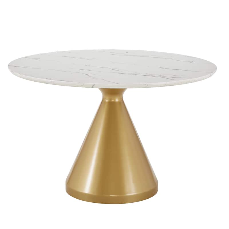 Darcy 46" Wide Faux Marble Round Dining Table by iNSPIRE Q Bold