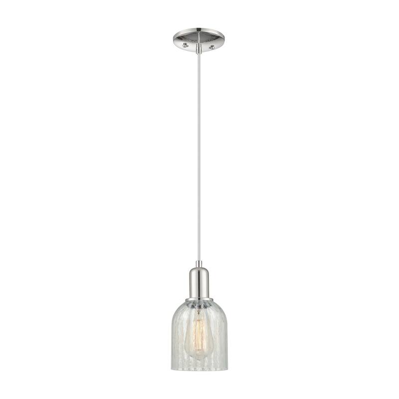 Innovations Lighting Endless Possibilities Arcadia - Caledonia - 1 Light 5" Cord Hung Mini Pendant - Mouchette/Polished Nickel