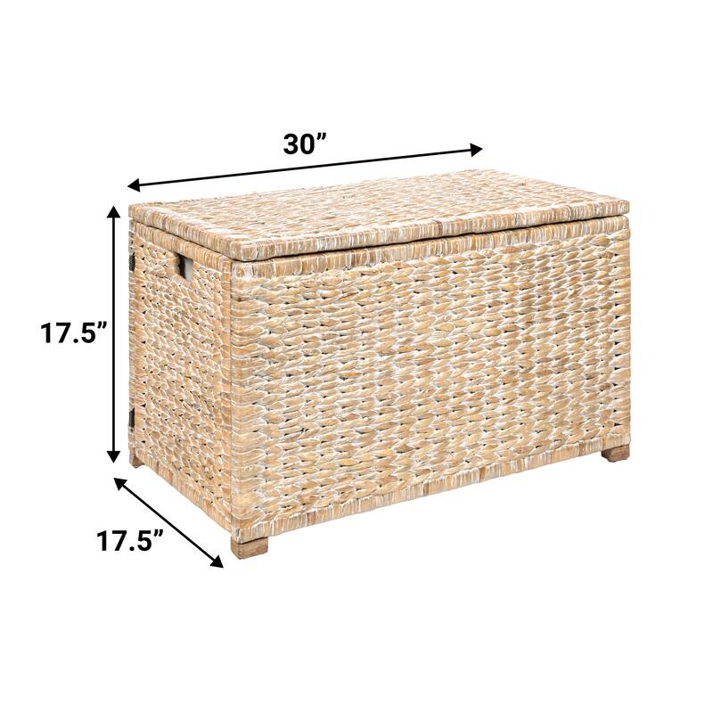happimess Anada Wicker Weave 30" Storage Trunk, Natural