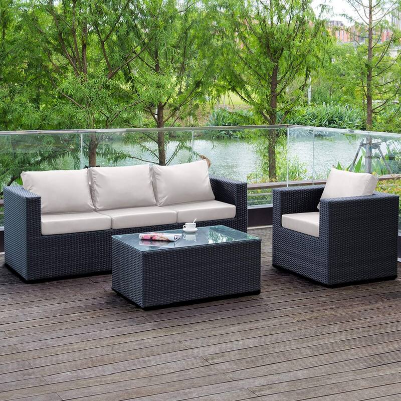 Subrtex PU Leather Cushion Pillow Covers for Sofa Patio Couch Bench