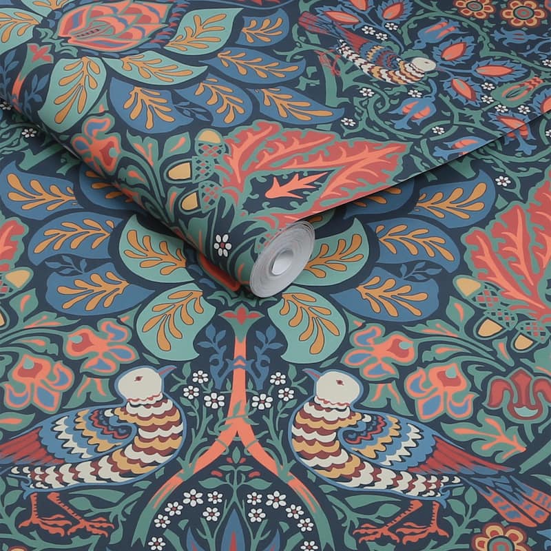 William Morris Dove & Rose Midsummer Wallpaper