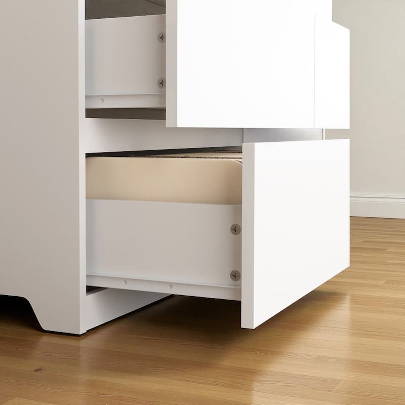 Modern 6-Drawer Dresser Wide Storage Cabinet Wood Clothes Organizer Chest for Bedroom Living Room Entryway Hallway