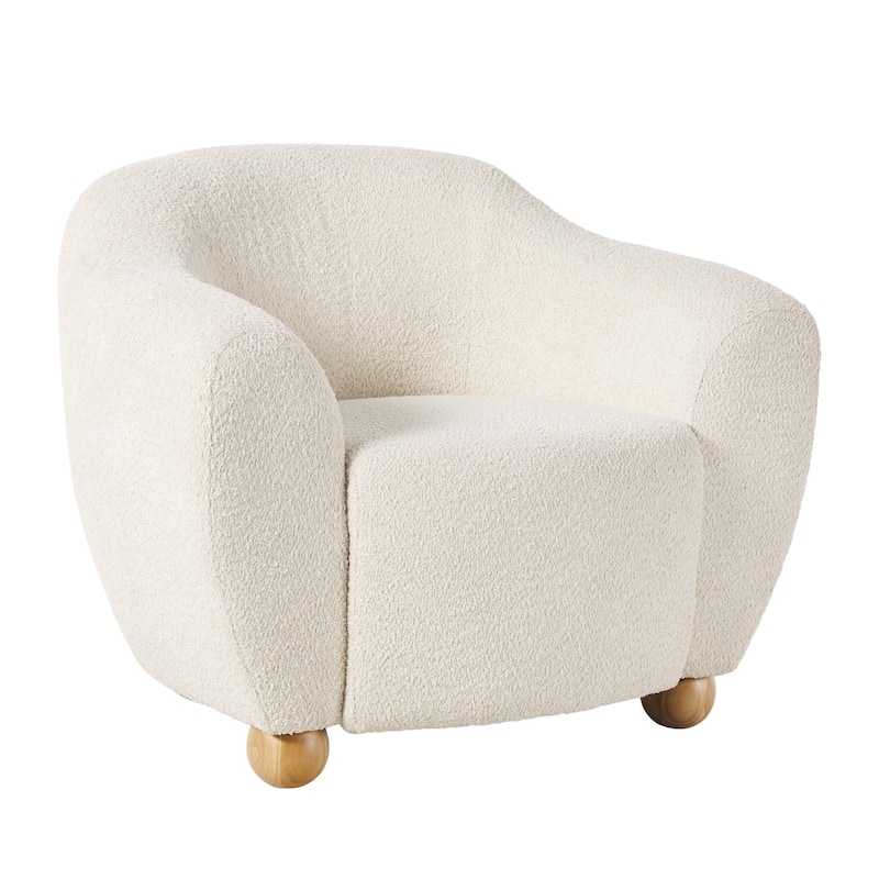 Walker Edison Contemporary Boucle Lounge Accent Chair