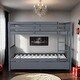 preview thumbnail 11 of 28, Full Over Full Rubber Wood Bunk Bed with Twin Size Trundle