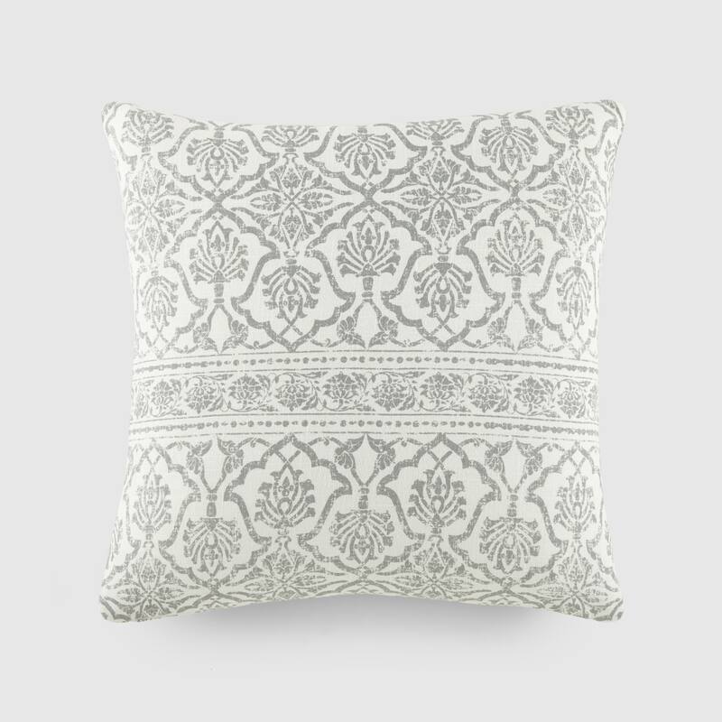 Elegant Patterns Cotton Decor Throw Pillow in Antique Floral