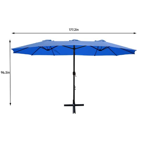 Shop Black Friday Deals On Morigio 15x9 Foot Rectangular Outdoor Patio Umbrella By Havenside Home Overstock 30701799