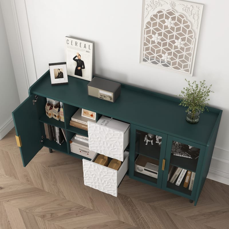 Kitchen Pantry Coffee Bar Storage Cabinet