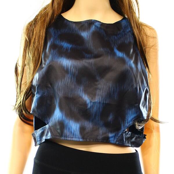 Shop Nasty Gal New Black Women S Size Large L Printed Cutout Crop