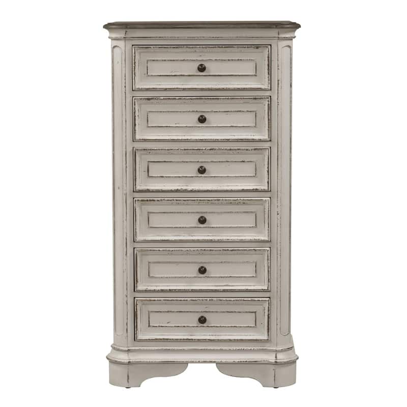Magnolia Manor Antique White Weathered Bark Lingerie Chest