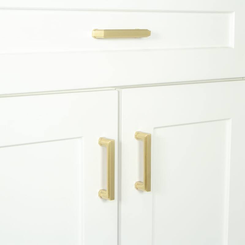 Grandeur CARR-BRASS-PULL-3 Carre 3" Center to Center Solid Metal