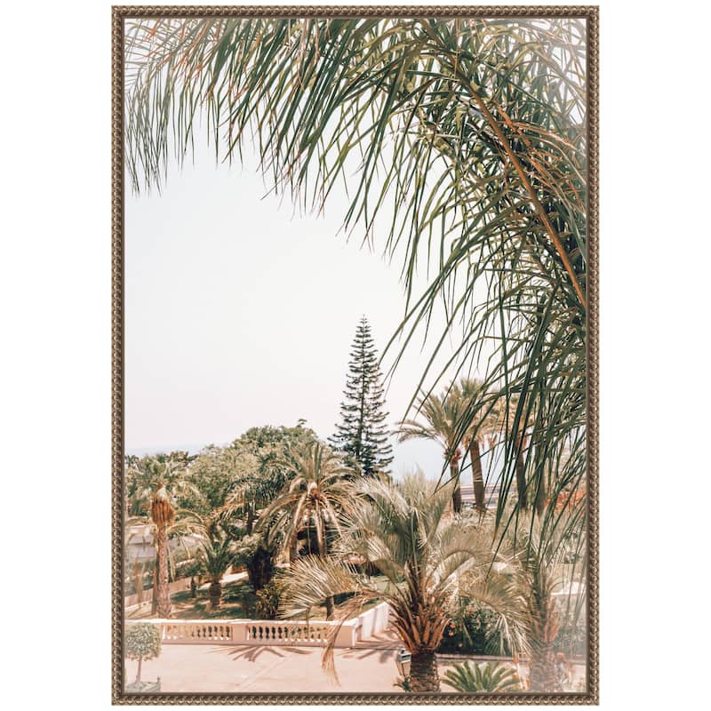 Kate and Laurel Sylvie Morning Walk to the Sea Framed Canvas by Alicia Abla