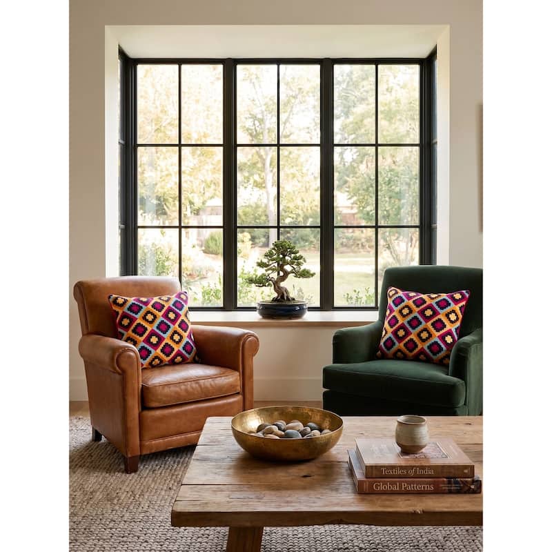 Mandira Geometric Throw Pillow Cover