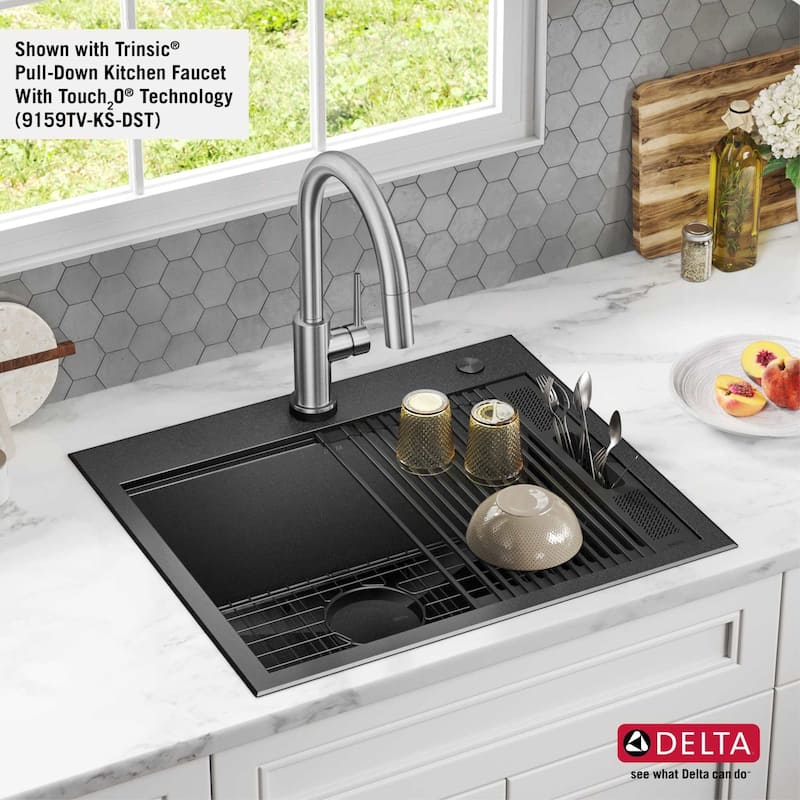 Delta 95A9031-T25S Rivet 25" Drop In Single Basin Stainless Steel