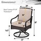 preview thumbnail 4 of 24, 7/8-Piece Patio Dining Set of 6 Swivel Metal Rattan Chairs with Deep-seating Chairs and Wood-like Table Top Table