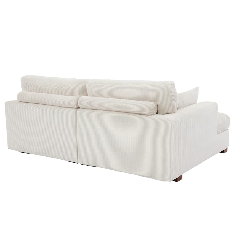 Modern Corduroy Modular Sectional Sofa Chaise Couch Bed