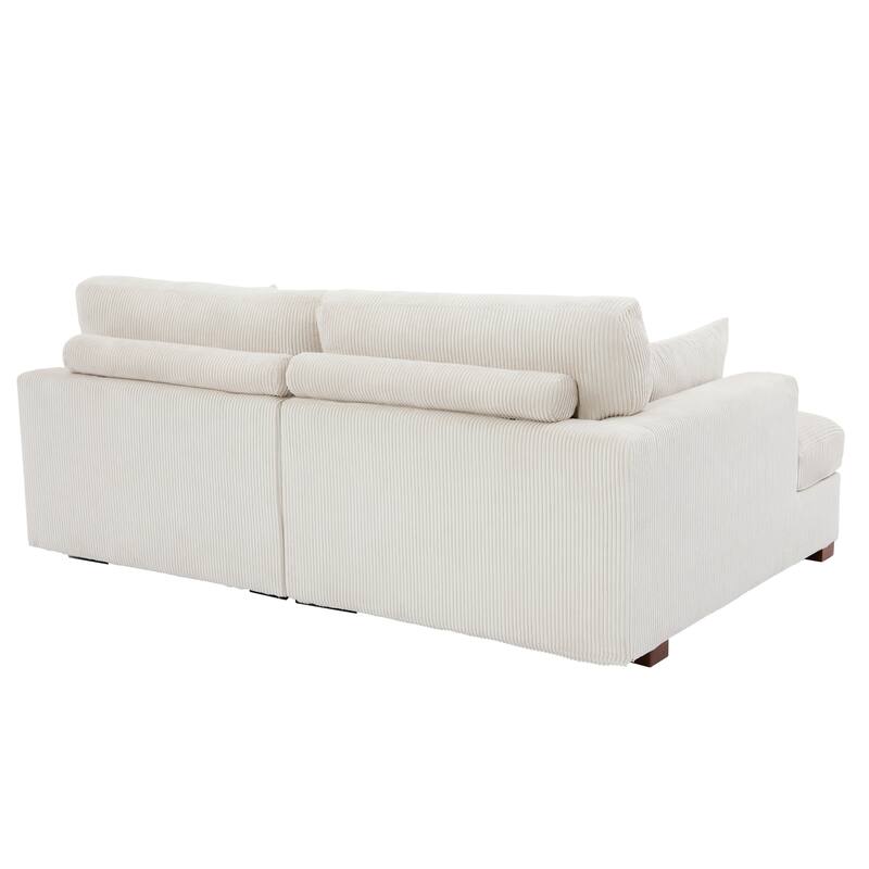 Navaeh Corduroy Modular Sectional Sofa Large Couch Sleeper Chaise