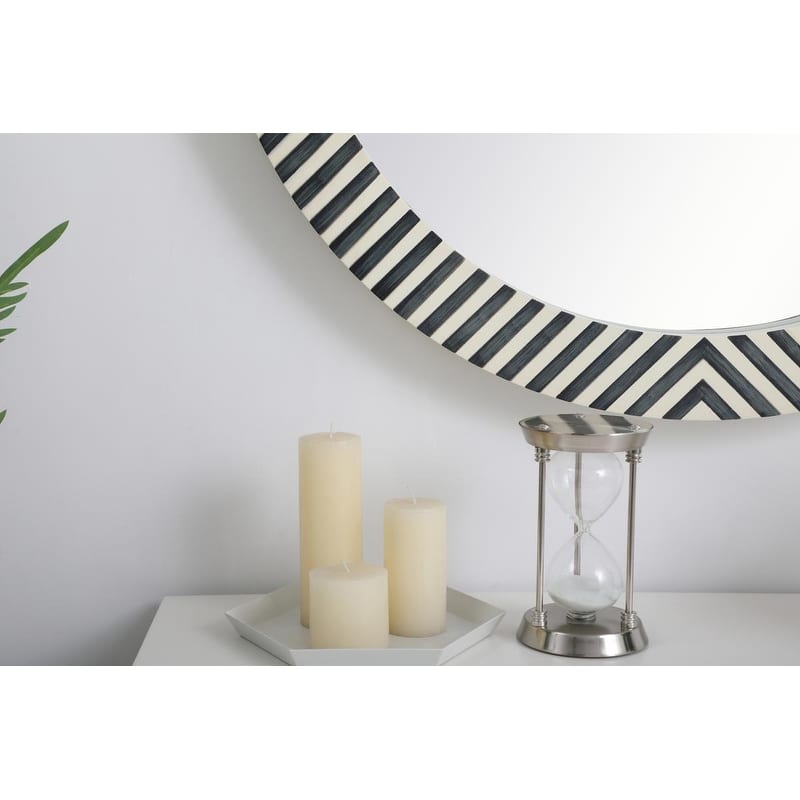 Carson Carrington Labben Round Chevron Mirror