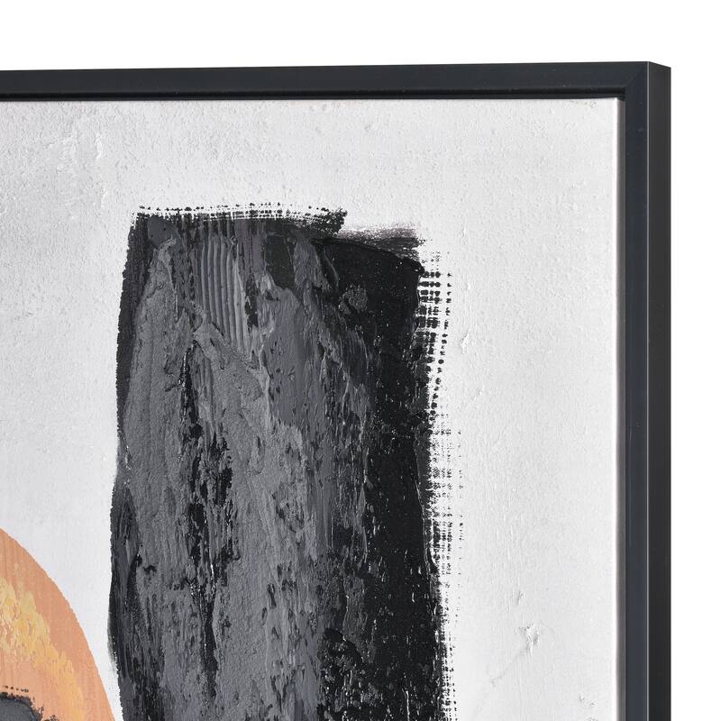 Elk Home Wilkes Black Fabric 71 Inch Wide Wall Art